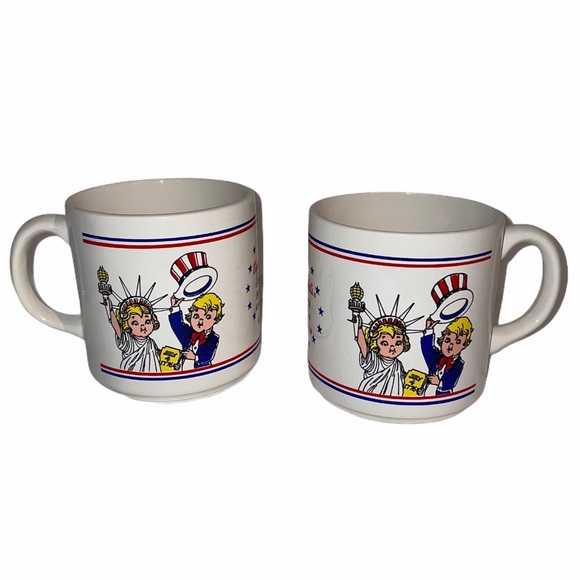 Vintage Campbell’s Soups SALUTE AMERICA cup mug x2 - Picture 7 of 15